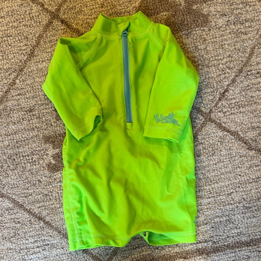 Kids Neon Green One Piece SPF 50+ Swimsuit